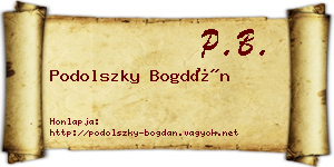 Podolszky Bogdán névjegykártya